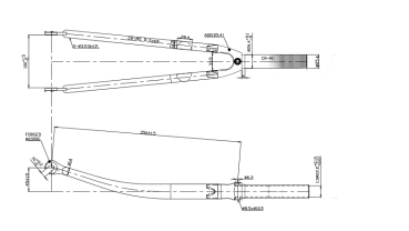 Rennradgabel verchromt - Ausstellungsstück (sehr kurz)